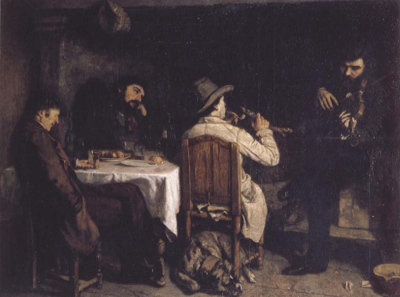 Gustave Courbet After Dinner at Ornans